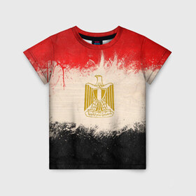 Детская футболка 3D с принтом Египет в Екатеринбурге, 100% гипоаллергенный полиэфир | прямой крой, круглый вырез горловины, длина до линии бедер, чуть спущенное плечо, ткань немного тянется | африка | курорт | море | нации | санкции | страна | флаг