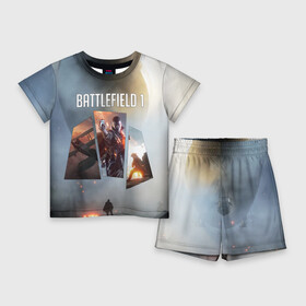 Детский костюм с шортами 3D с принтом Battlefield 1 в Екатеринбурге,  |  | Тематика изображения на принте: battlefield | батла | батлфилд