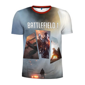 Мужская футболка 3D спортивная с принтом Battlefield 1 в Екатеринбурге, 100% полиэстер с улучшенными характеристиками | приталенный силуэт, круглая горловина, широкие плечи, сужается к линии бедра | Тематика изображения на принте: battlefield | батла | батлфилд