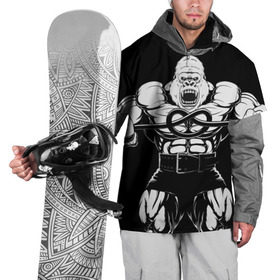 Накидка на куртку 3D с принтом Strongman в Екатеринбурге, 100% полиэстер |  | Тематика изображения на принте: bodybuilding | gym | house | know | power | бодибилдинг | горилла | культуризм | сила | спорт | фитнес