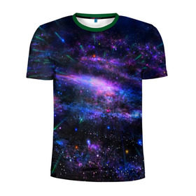 Мужская футболка 3D спортивная с принтом Вселенная в Екатеринбурге, 100% полиэстер с улучшенными характеристиками | приталенный силуэт, круглая горловина, широкие плечи, сужается к линии бедра | 3д | вселенная | гравитация | звезда | космос | новая
