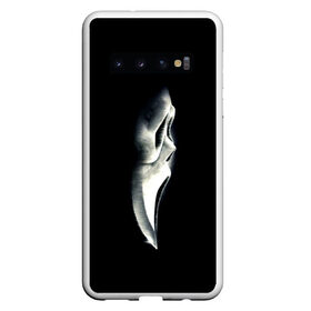 Чехол для Samsung Galaxy S10 с принтом Крик в Екатеринбурге, Силикон | Область печати: задняя сторона чехла, без боковых панелей | Тематика изображения на принте: scream | крик | маска | ужастик | ужасы