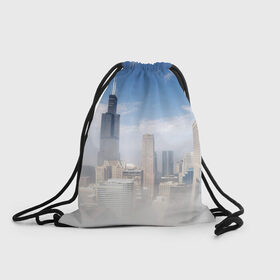 Рюкзак-мешок 3D с принтом Chicago в Екатеринбурге, 100% полиэстер | плотность ткани — 200 г/м2, размер — 35 х 45 см; лямки — толстые шнурки, застежка на шнуровке, без карманов и подкладки | 