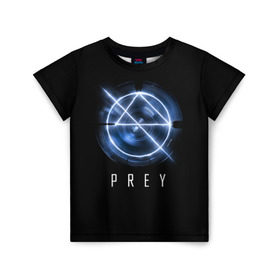 Детская футболка 3D с принтом Prey в Екатеринбурге, 100% гипоаллергенный полиэфир | прямой крой, круглый вырез горловины, длина до линии бедер, чуть спущенное плечо, ткань немного тянется | Тематика изображения на принте: prey | игра | космос