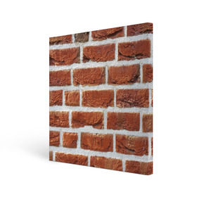 Холст квадратный с принтом старая кирпичная стена в Екатеринбурге, 100% ПВХ |  | Тематика изображения на принте: камни | кирпич | постройка | стена | стройка | цемент