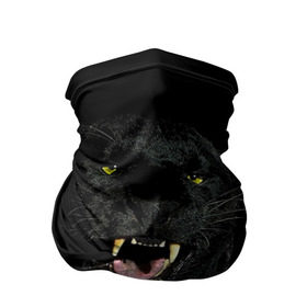 Бандана-труба 3D с принтом Чёрная пантера в Екатеринбурге, 100% полиэстер, ткань с особыми свойствами — Activecool | плотность 150‒180 г/м2; хорошо тянется, но сохраняет форму | кошка | оскал | пантера | прикольные картинки