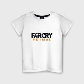 Детская футболка хлопок с принтом Far cry primal logo в Екатеринбурге, 100% хлопок | круглый вырез горловины, полуприлегающий силуэт, длина до линии бедер | 