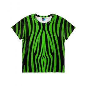 Детская футболка 3D с принтом Зебра в Екатеринбурге, 100% гипоаллергенный полиэфир | прямой крой, круглый вырез горловины, длина до линии бедер, чуть спущенное плечо, ткань немного тянется | Тематика изображения на принте: sea | summer | африка | вода | джунгли | зебра | леопард | лето | море | океан | пляж | полосы | принт | тигр