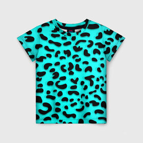Детская футболка 3D с принтом Леопард в Екатеринбурге, 100% гипоаллергенный полиэфир | прямой крой, круглый вырез горловины, длина до линии бедер, чуть спущенное плечо, ткань немного тянется | Тематика изображения на принте: sea | summer | африка | вода | джунгли | зебра | леопард | лето | море | океан | пляж | полосы | принт | тигр