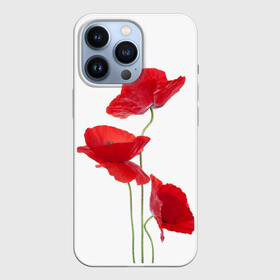 Чехол для iPhone 13 Pro с принтом Маки в Екатеринбурге,  |  | Тематика изображения на принте: field | flowers | poppies | poppy | red | wild | красные | мак | маки | поле | полевые | цветы