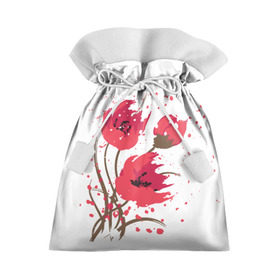 Подарочный 3D мешок с принтом Маки в Екатеринбурге, 100% полиэстер | Размер: 29*39 см | art | drawing | flowers | poppies | poppy | red | wild | wind | арт | ветер | красные | мак | маки | полевые | рисунок | цветы