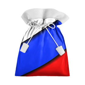 Подарочный 3D мешок с принтом Российский флаг в Екатеринбурге, 100% полиэстер | Размер: 29*39 см | косой | наклонный | триколор