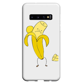 Чехол для Samsung Galaxy S10 с принтом Банан в Екатеринбурге, Силикон | Область печати: задняя сторона чехла, без боковых панелей | грустный | фрукты