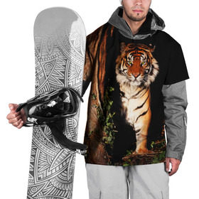Накидка на куртку 3D с принтом Тигр в Екатеринбурге, 100% полиэстер |  | Тематика изображения на принте: дикая кошка | лес | природа | тигр | хищник