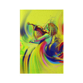 Обложка для паспорта матовая кожа с принтом Скрипачка в Екатеринбурге, натуральная матовая кожа | размер 19,3 х 13,7 см; прозрачные пластиковые крепления | art | music | искусство | мелодия | музыка | скрипка