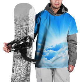 Накидка на куртку 3D с принтом Небо в Екатеринбурге, 100% полиэстер |  | Тематика изображения на принте: небо | облако | синяя | солнце
