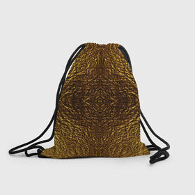 Рюкзак-мешок 3D с принтом Gold Texture в Екатеринбурге, 100% полиэстер | плотность ткани — 200 г/м2, размер — 35 х 45 см; лямки — толстые шнурки, застежка на шнуровке, без карманов и подкладки | Тематика изображения на принте: 
