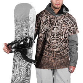 Накидка на куртку 3D с принтом Народ Майя в Екатеринбурге, 100% полиэстер |  | декор | древний | дух | монстр | символ | существо | текстуры индийские | украшения | элемент