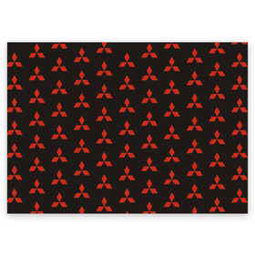 Поздравительная открытка с принтом Mitsubishi в Екатеринбурге, 100% бумага | плотность бумаги 280 г/м2, матовая, на обратной стороне линовка и место для марки
 | Тематика изображения на принте: митсубиси