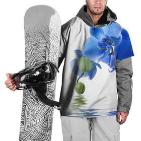 Накидка на куртку 3D с принтом Веточка орхидеи в Екатеринбурге, 100% полиэстер |  | ветка | красота | нежность | орхидея | природа | растение | фауна | цветок | цветы