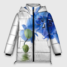 Женская зимняя куртка 3D с принтом Веточка орхидеи в Екатеринбурге, верх — 100% полиэстер; подкладка — 100% полиэстер; утеплитель — 100% полиэстер | длина ниже бедра, силуэт Оверсайз. Есть воротник-стойка, отстегивающийся капюшон и ветрозащитная планка. 

Боковые карманы с листочкой на кнопках и внутренний карман на молнии | ветка | красота | нежность | орхидея | природа | растение | фауна | цветок | цветы