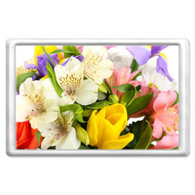 Магнит 45*70 с принтом Красивый букет в Екатеринбурге, Пластик | Размер: 78*52 мм; Размер печати: 70*45 | аромат | астры | букет | вазон | великолепие | гвоздики | гиацинт | гортензия | калла | краски | красота | куст | лилия | орхидея | пион | подсолнух | полевые цветы | природа | растения | розы | ромашки