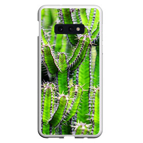 Чехол для Samsung S10E с принтом Кактус в Екатеринбурге, Силикон | Область печати: задняя сторона чехла, без боковых панелей | кактус | колючки | прикольные картинки | природа | цветочки | цветы