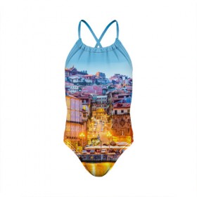 Детский купальник 3D с принтом Португалия в Екатеринбурге, Полиэстер 85%, Спандекс 15% | Слитный крой, подклад по переду изделия, узкие бретели | europe | lisbon | portugal | европа | ес | загар | каникулы | купание | лиссабон | море | отдых | отпуск | пляж | португалия | туризм