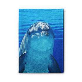 Обложка для автодокументов с принтом Дельфин в Екатеринбурге, натуральная кожа |  размер 19,9*13 см; внутри 4 больших “конверта” для документов и один маленький отдел — туда идеально встанут права | вода | дельфин | море | отдых | отпуск | подводный мир | туризм