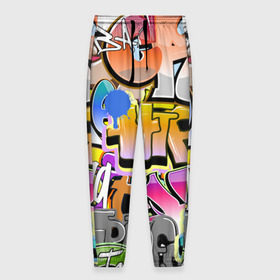 Мужские брюки 3D с принтом Пикассо из будущего в Екатеринбурге, 100% полиэстер | манжеты по низу, эластичный пояс регулируется шнурком, по бокам два кармана без застежек, внутренняя часть кармана из мелкой сетки | искусство | радуга | улицы