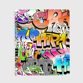 Тетрадь с принтом Пикассо из будущего в Екатеринбурге, 100% бумага | 48 листов, плотность листов — 60 г/м2, плотность картонной обложки — 250 г/м2. Листы скреплены сбоку удобной пружинной спиралью. Уголки страниц и обложки скругленные. Цвет линий — светло-серый
 | искусство | радуга | улицы