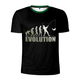 Мужская футболка 3D спортивная с принтом Эволюция в Екатеринбурге, 100% полиэстер с улучшенными характеристиками | приталенный силуэт, круглая горловина, широкие плечи, сужается к линии бедра | эволюция