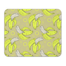Коврик прямоугольный с принтом Банан 8 в Екатеринбурге, натуральный каучук | размер 230 х 185 мм; запечатка лицевой стороны | Тематика изображения на принте: banana | банан | бананы | паттерн