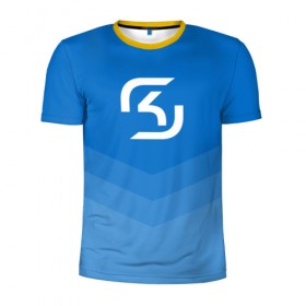 Мужская футболка 3D спортивная с принтом SK-Gaming в Екатеринбурге, 100% полиэстер с улучшенными характеристиками | приталенный силуэт, круглая горловина, широкие плечи, сужается к линии бедра | csgo | esports | gaming | lg | sk | team