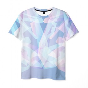 Мужская футболка 3D с принтом Геометрия 4 в Екатеринбурге, 100% полиэфир | прямой крой, круглый вырез горловины, длина до линии бедер | trand | геометрия | мода | тренд | треугольники | трэнд