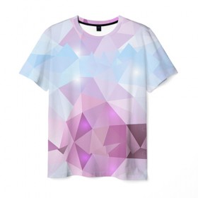 Мужская футболка 3D с принтом Геометрия 2 в Екатеринбурге, 100% полиэфир | прямой крой, круглый вырез горловины, длина до линии бедер | trand | геометрия | мода | тренд | треугольники | трэнд