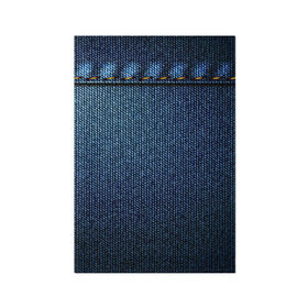 Обложка для паспорта матовая кожа с принтом Джинс в Екатеринбурге, натуральная матовая кожа | размер 19,3 х 13,7 см; прозрачные пластиковые крепления | Тематика изображения на принте: синий | ткань