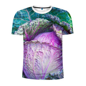 Мужская футболка 3D спортивная с принтом Капуста в Екатеринбурге, 100% полиэстер с улучшенными характеристиками | приталенный силуэт, круглая горловина, широкие плечи, сужается к линии бедра | дача | еда | зелень | капуста | овощи | огород | растения | цветная капуста