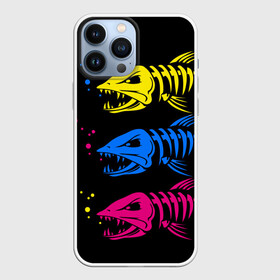 Чехол для iPhone 13 Pro Max с принтом Рыбалка в Екатеринбурге,  |  | art | bubbles | fish | fishing | river | skeleton | water | арт | вода | пузыри | река | рыба | рыбалка | скелет