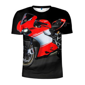 Мужская футболка 3D спортивная с принтом Ducati в Екатеринбурге, 100% полиэстер с улучшенными характеристиками | приталенный силуэт, круглая горловина, широкие плечи, сужается к линии бедра | Тематика изображения на принте: ducati | мото | мотоцикл | скорость