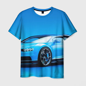 Мужская футболка 3D с принтом Bugatti в Екатеринбурге, 100% полиэфир | прямой крой, круглый вырез горловины, длина до линии бедер | Тематика изображения на принте: 