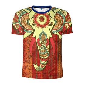 Мужская футболка 3D спортивная с принтом Индия 4 в Екатеринбурге, 100% полиэстер с улучшенными характеристиками | приталенный силуэт, круглая горловина, широкие плечи, сужается к линии бедра | Тематика изображения на принте: india | индия | индуизм | кришна | слон