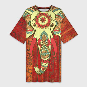 Платье-футболка 3D с принтом Индия 4 в Екатеринбурге,  |  | india | индия | индуизм | кришна | слон