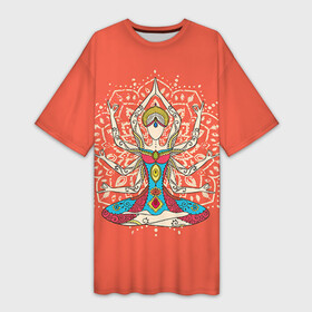 Платье-футболка 3D с принтом Индия 1 в Екатеринбурге,  |  | india | индия | индуизм | кришна