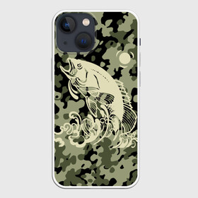 Чехол для iPhone 13 mini с принтом Рыбалка в Екатеринбурге,  |  | camouflage | do not bite | fish | fishing | only to come to the worm | river | splash | sun | vodka | water | wave | брызги | вода | водку буду | волна | камуфляж | на червя | не клюёт | река | рыба | рыбалка | солнце | только пришел