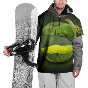 Накидка на куртку 3D с принтом Яблоко в Екатеринбурге, 100% полиэстер |  | арт | зеленый | новые | улитка | фантастика | фрукты | яблоко