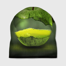 Шапка 3D с принтом Яблоко в Екатеринбурге, 100% полиэстер | универсальный размер, печать по всей поверхности изделия | арт | зеленый | новые | улитка | фантастика | фрукты | яблоко