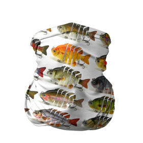 Бандана-труба 3D с принтом Рыбки в Екатеринбурге, 100% полиэстер, ткань с особыми свойствами — Activecool | плотность 150‒180 г/м2; хорошо тянется, но сохраняет форму | bait | fish | fishing | lure | tackle | блесна | наживка | приманка | рыба | рыбалка | снасть