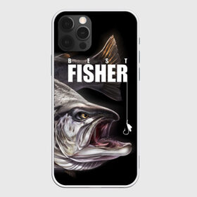 Чехол для iPhone 12 Pro Max с принтом Лучший рыбак в Екатеринбурге, Силикон |  | background | best fisherman | black | fish | fishing | sturgeon | лучший рыбак | осетр | рыба | рыбалка | фон | черный