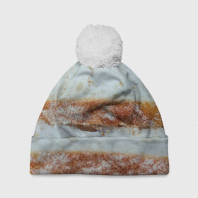 Шапка 3D c помпоном с принтом Хлеб в Екатеринбурге, 100% полиэстер | универсальный размер, печать по всей поверхности изделия | батон | булка | булочка | выпечка | еда | кулинария | кусочек | мука | хлеб